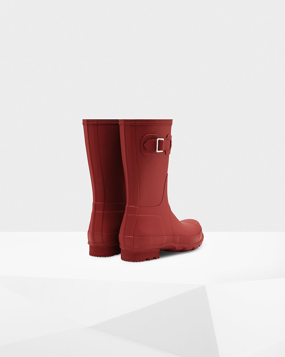 Mens Short Rain Boots - Hunter Original (42JCLXZQO) - Red
